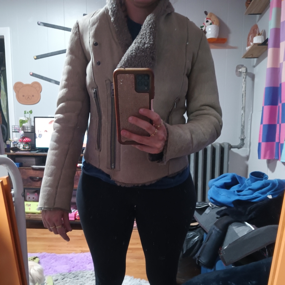 Helmut Lang Beige Teddy Jacket